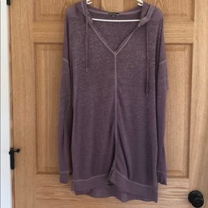 Distressed super lightweight light purple Hoodie